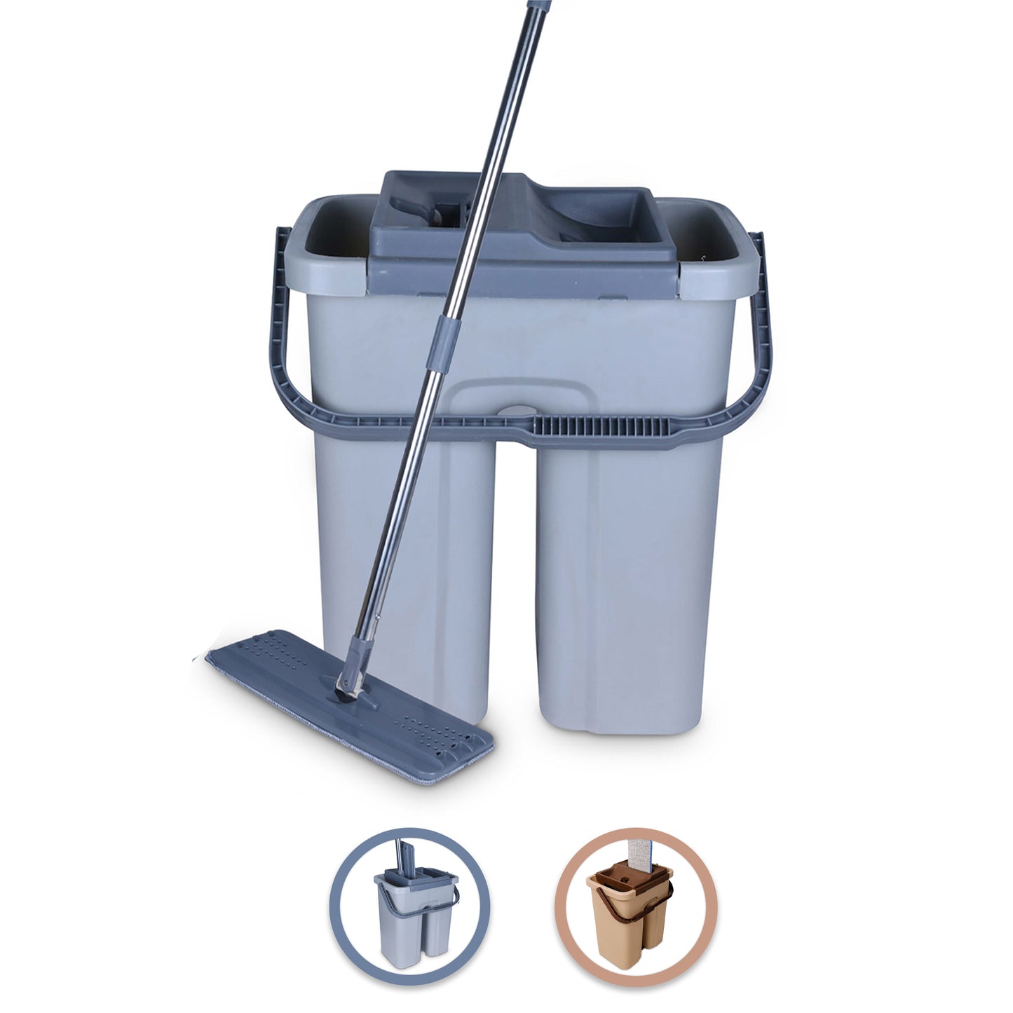 Cenocco Cc-9070: Vlakke Mop Met Emmer Grijs