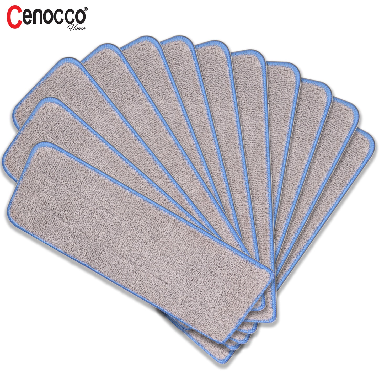 Cenocco Set Van 12 Wasbare Vervangbare Microvezel Dweilpads