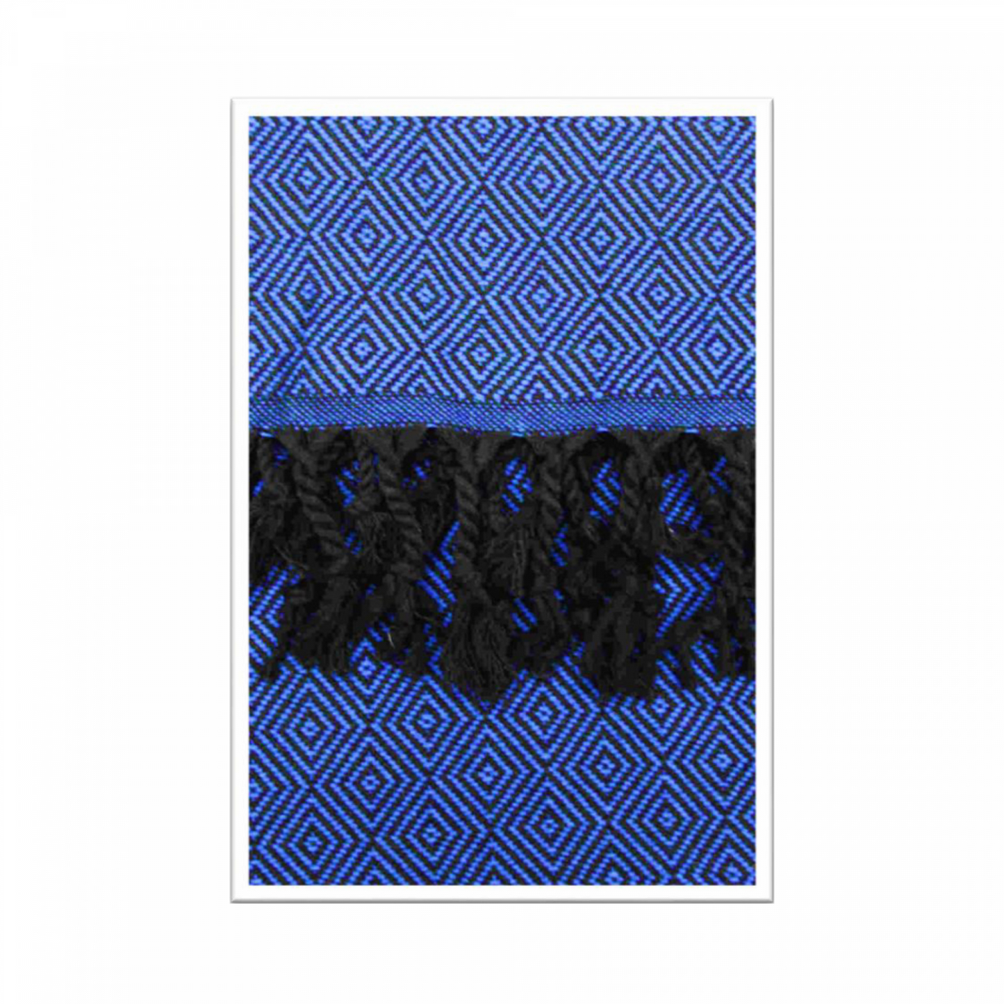 Coton D'or Ps-100A:katoenen Strand Peshtemal Handdoeken 95X175 - Ruitvormig Patroon Blauw