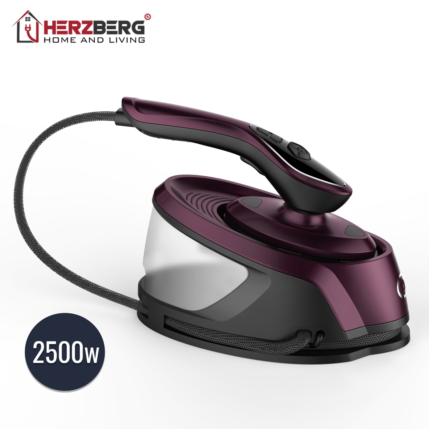 Herzberg Home & Living Herzberg Hg-8057: Multifunctionele Strijkijzerstomer Met Station