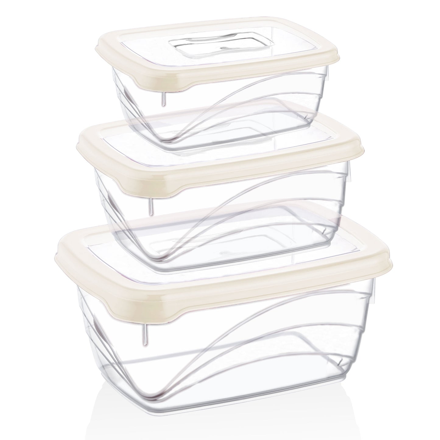 Herzberg Cooking Herzberg 3 Stuks Extra Diepe Bio Saver Box Set Ivoor