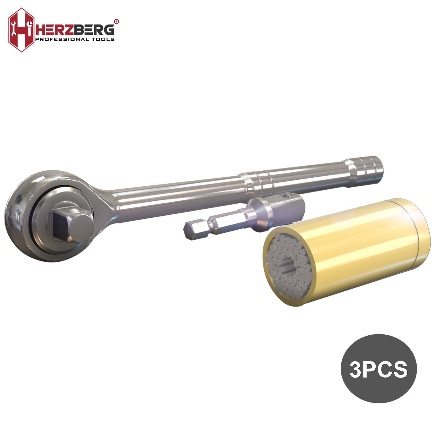 Herzberg Professional Tools Herzberg Hg-5031: 3-Dlg Universele Dopsleutel