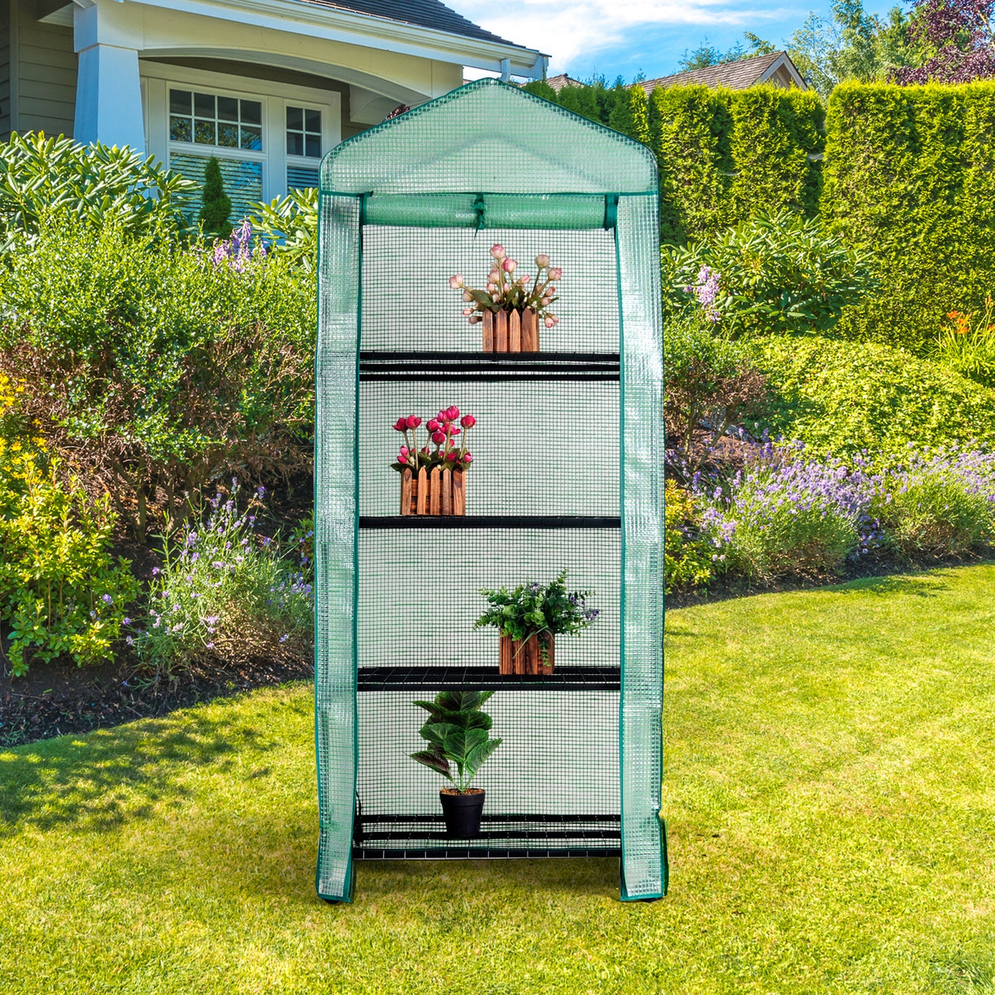 Herzberg Hg-8001; 4-Tier Greenhouse