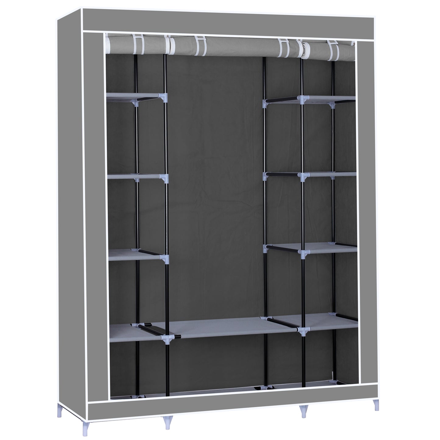 Herzberg Hg-8009: Opberggarderobe - Groot Grijs