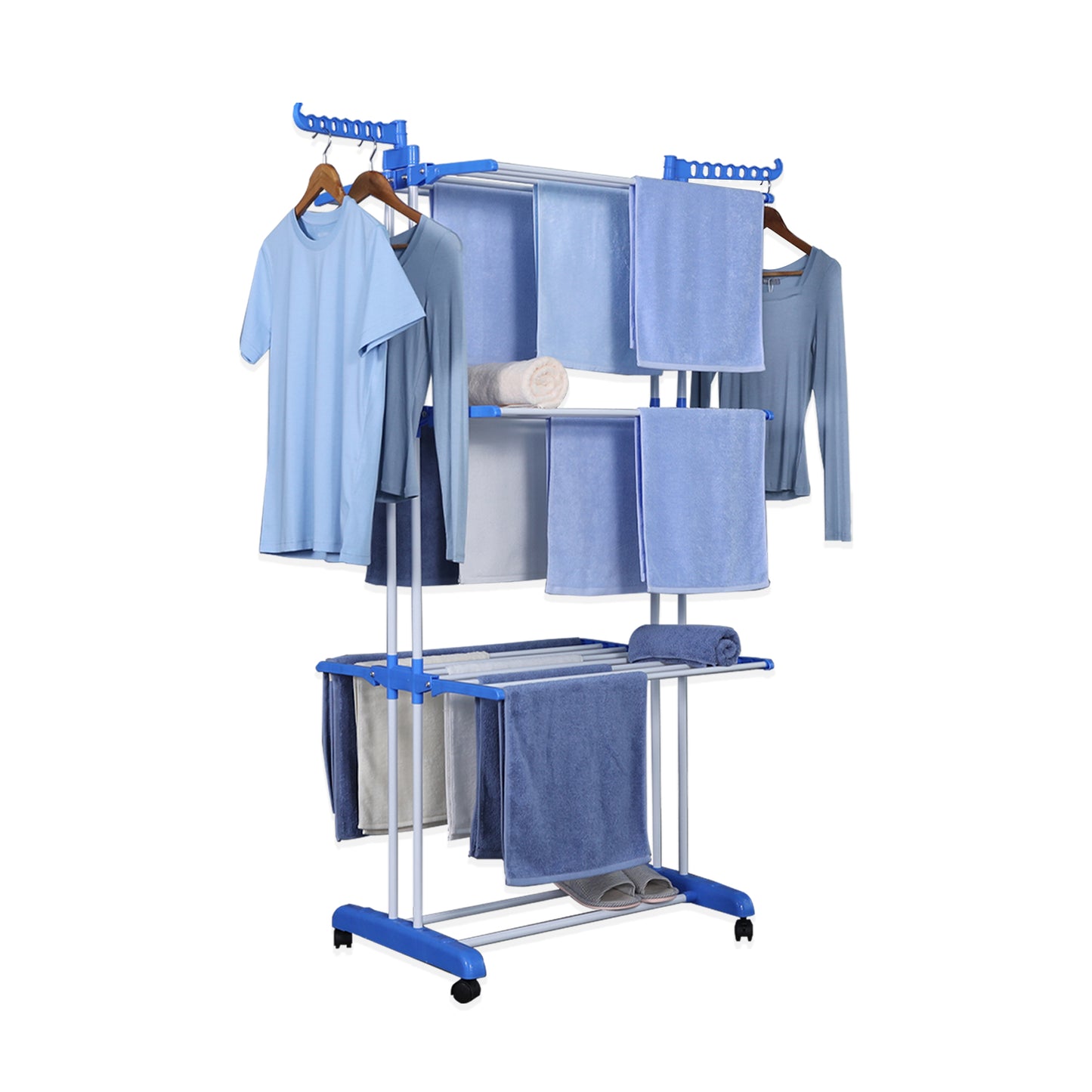 Herzberg Home & Living Herzberg Hg-8034Blu: Moving Clothes Rack - Blauw
