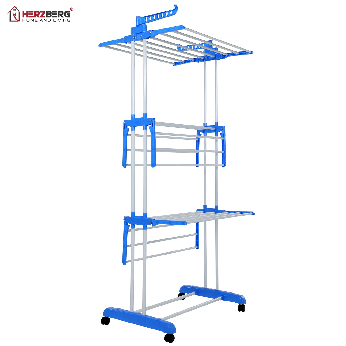 Herzberg Home & Living Herzberg Hg-8034Blu: Moving Clothes Rack - Blauw