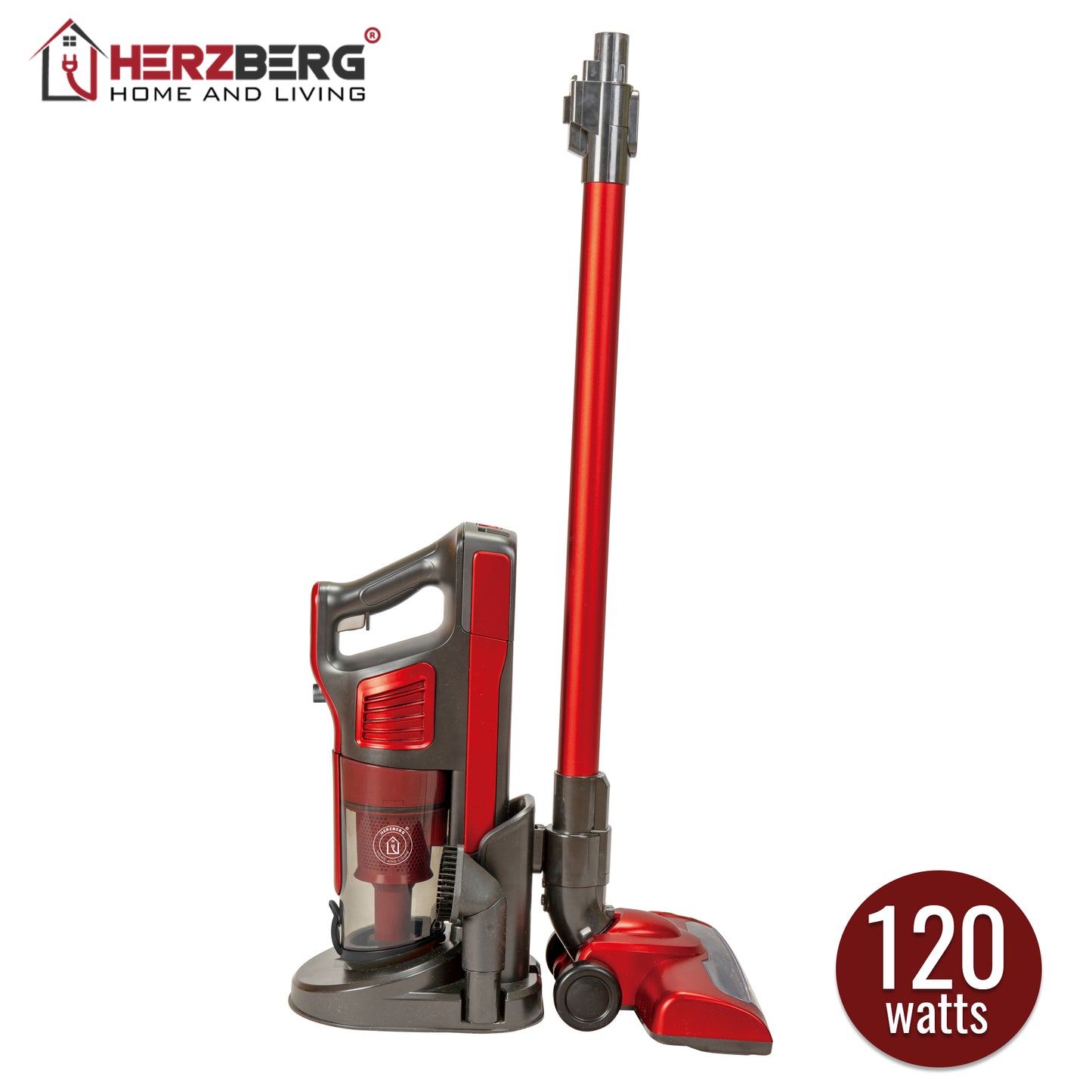 Herzberg Home & Living Herzberg Hg-8074Rd: Oplaadbare Stofzuiger
