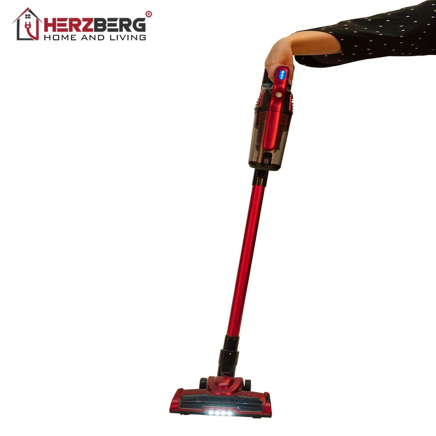 Herzberg Home & Living Herzberg Hg-8074Rd: Oplaadbare Stofzuiger