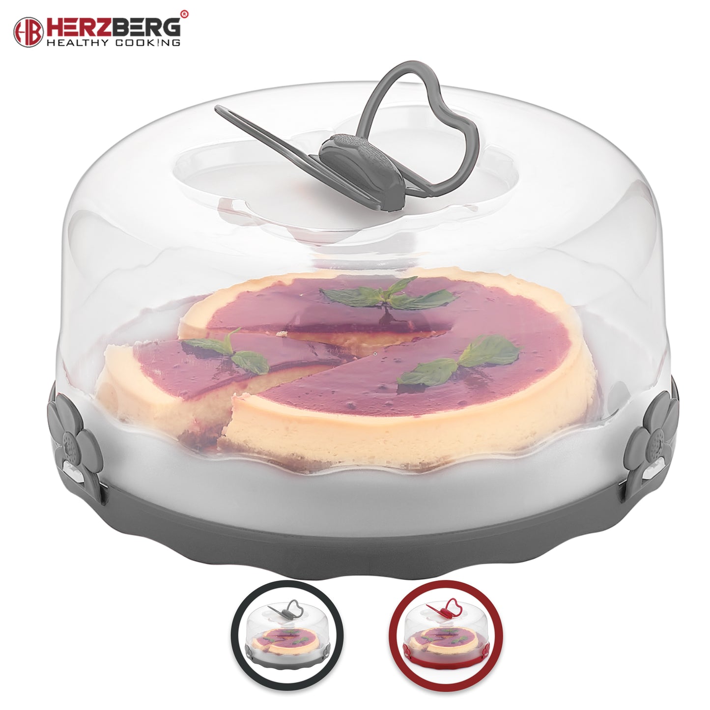 Herzberg Cooking Herzberg Caramel Cake Dome Zwart / Grijs