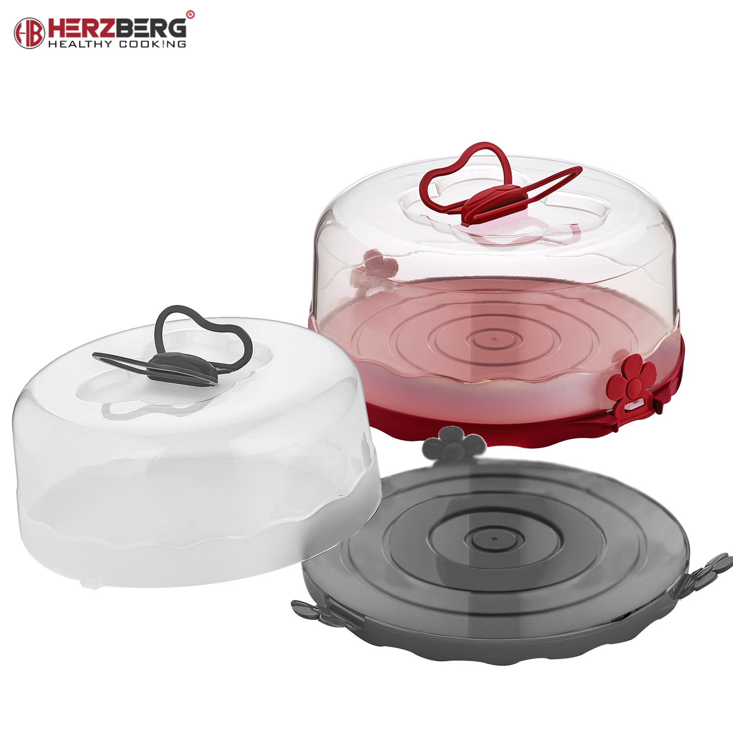 Herzberg Cooking Herzberg Caramel Cake Dome Zwart / Grijs