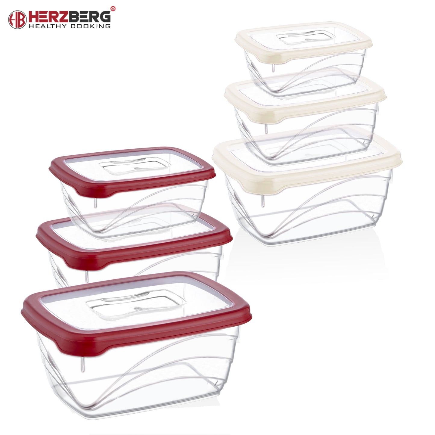 Herzberg Cooking Herzberg 3 Stuks Extra Diepe Bio Saver Box Set Ivoor