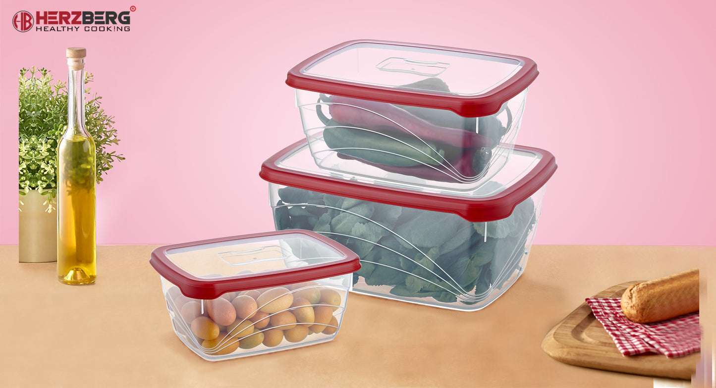 Herzberg Cooking Herzberg 3 Stuks Extra Diepe Bio Saver Box Set Ivoor
