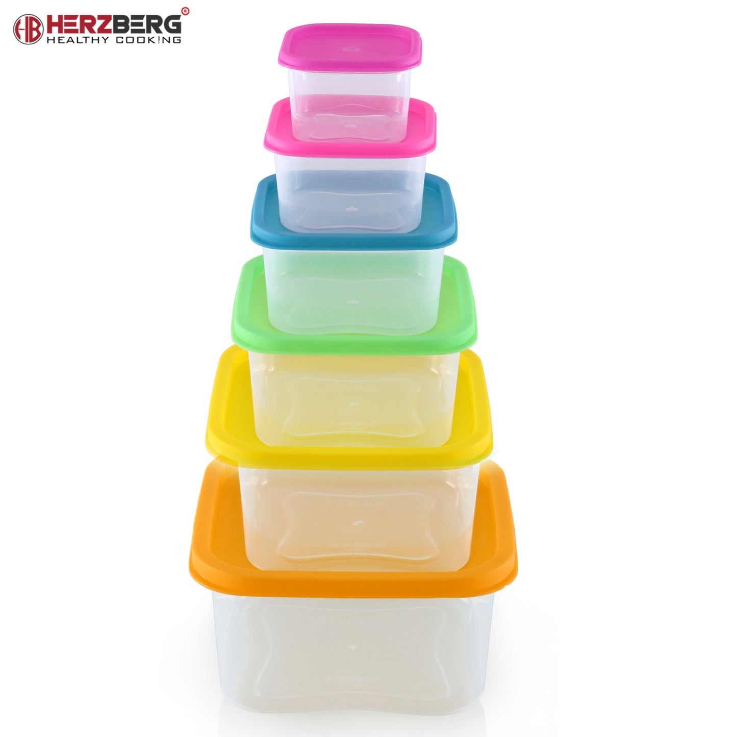 Herzberg Cooking Herzberg 6-In-1 Vierkante Voedselcontainerset