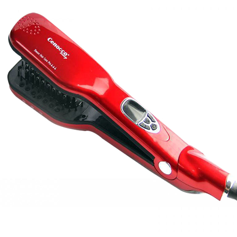 Cenocco Beauty Cenocco Schoonheid: 4 In 1 Stoomstrijkijzer Haarborstel Oplossing Rood
