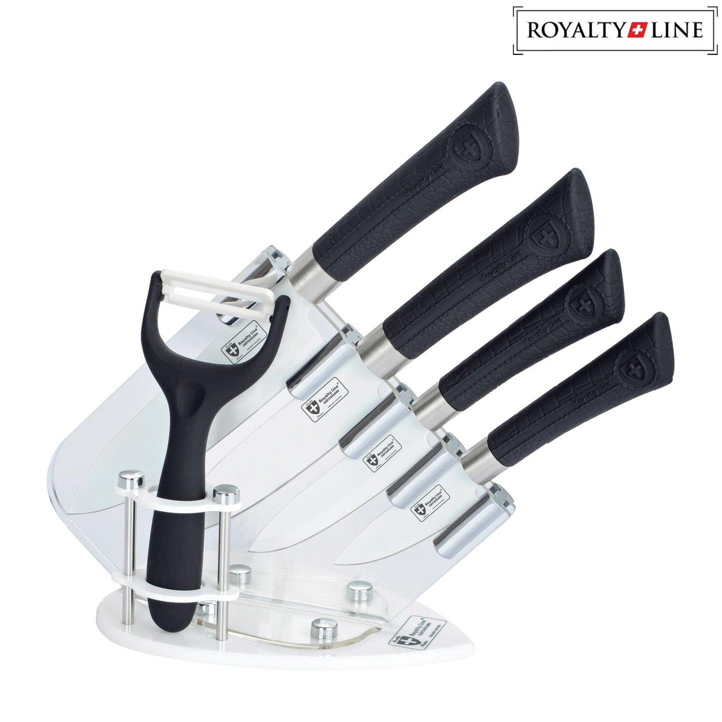Royalty Line 5 Stuks Zwart Keramisch Messen Set