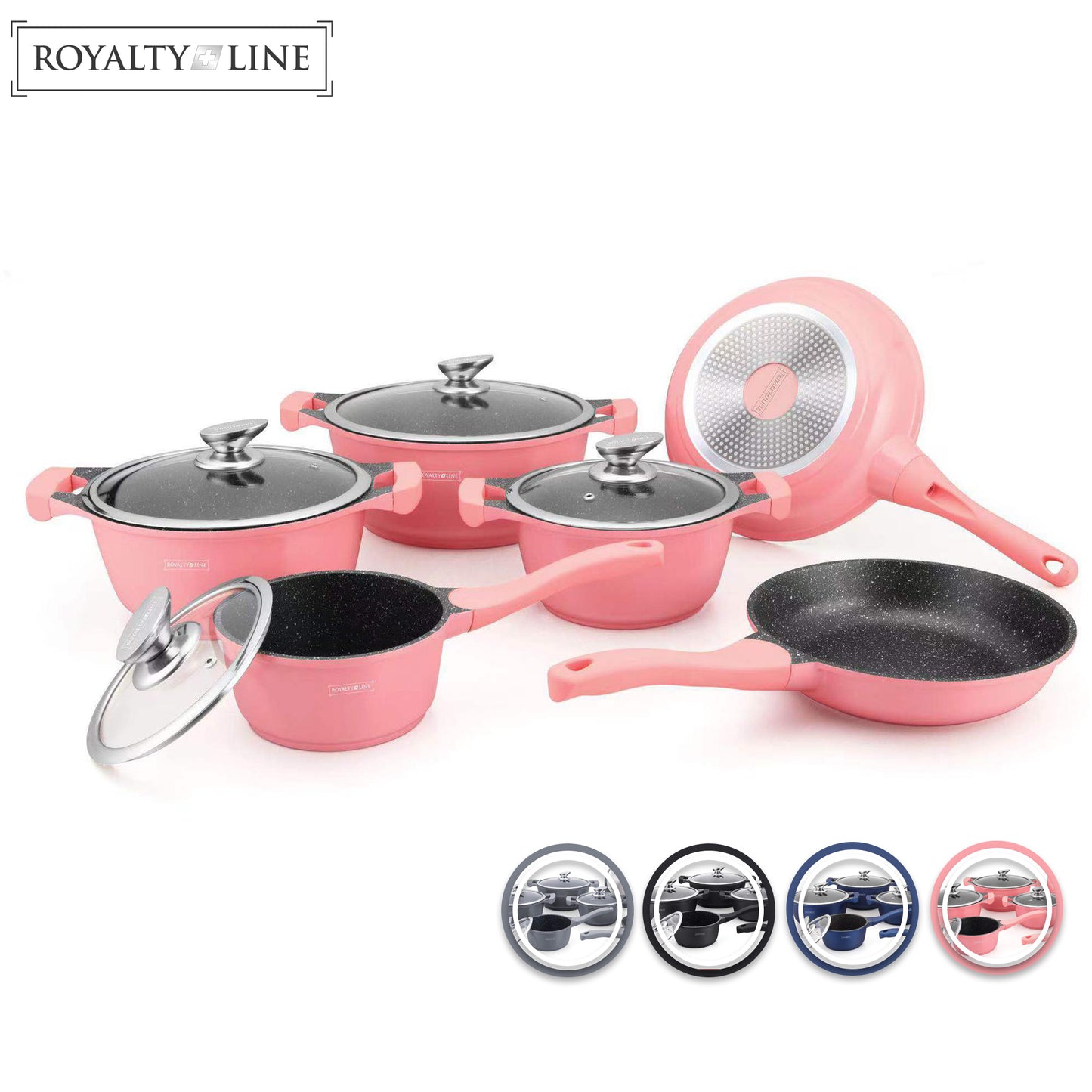Royalty Line 10-Delige Pan Met Keramische Coating Zwart
