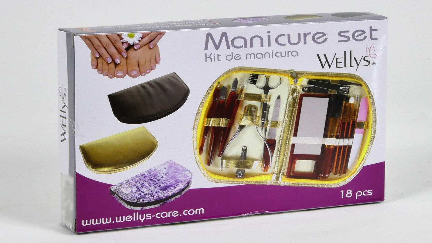 Wellys 18-Delige Manicureset 'Black Edition'