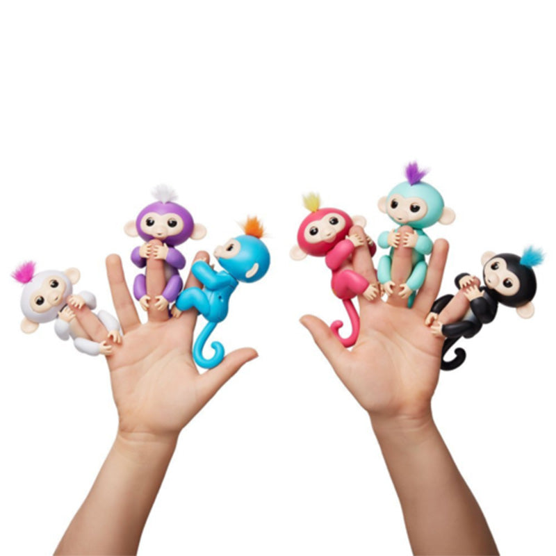 Cenocco Vingerspeelgoed Happy Monkey Purper