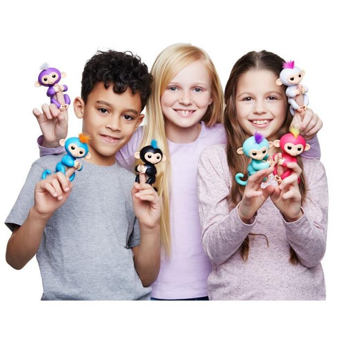 Cenocco Vingerspeelgoed Happy Monkey Purper