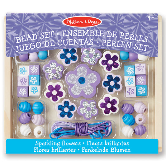 Melissa & Doug Melissa &amp; Doug Houten Kralen Glinsterende Bloemen