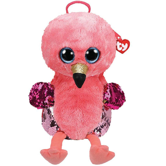 Ty Fashion Rugzak Flamingo Gilda 33 Cm Roze/Goud