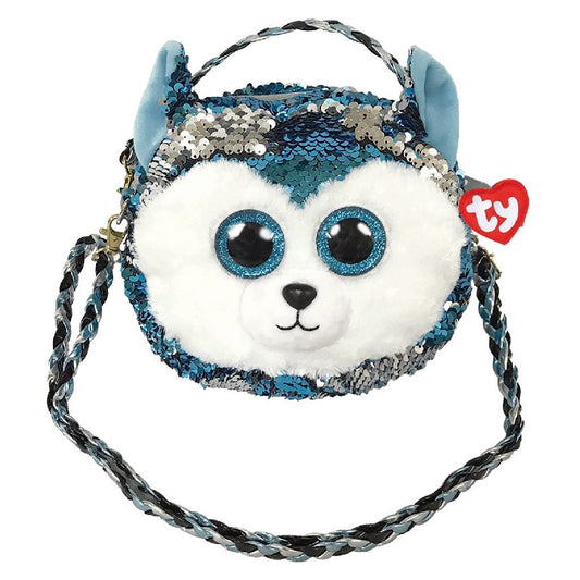 Ty Fashion Schoudertas Husky Slush 20 Cm Zilver/Blauw