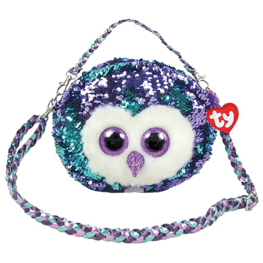 Ty Fashion Schoudertas Uil Moonlight 20 Cm Paars/Blauw