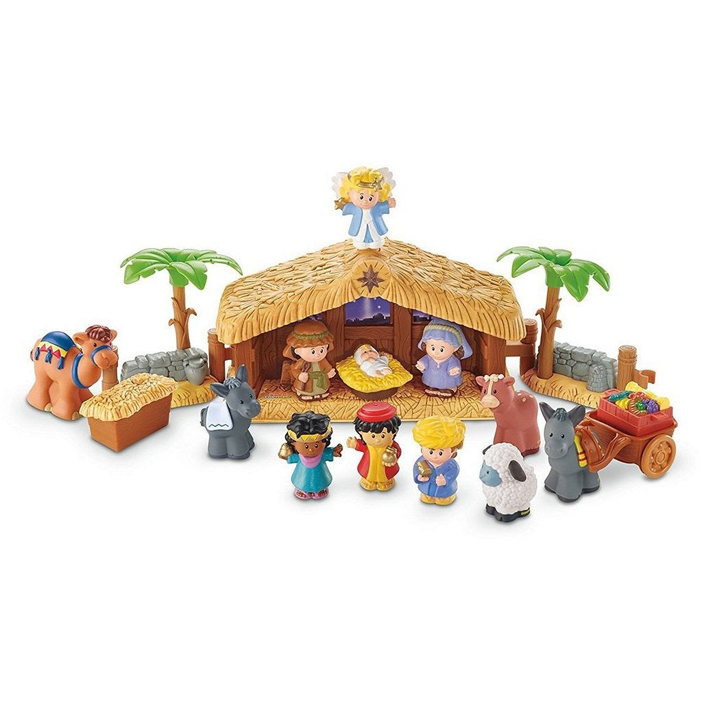 Fisher Price Little People Kerststal Met Lichtgevende Engel