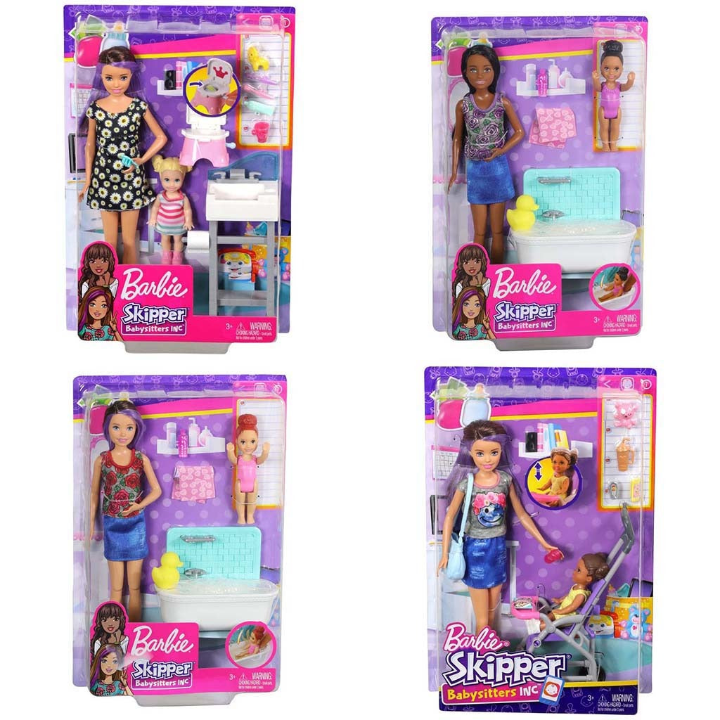 Barbie Skipper Babysitter Pop Met Kind + Accessoires Assorti