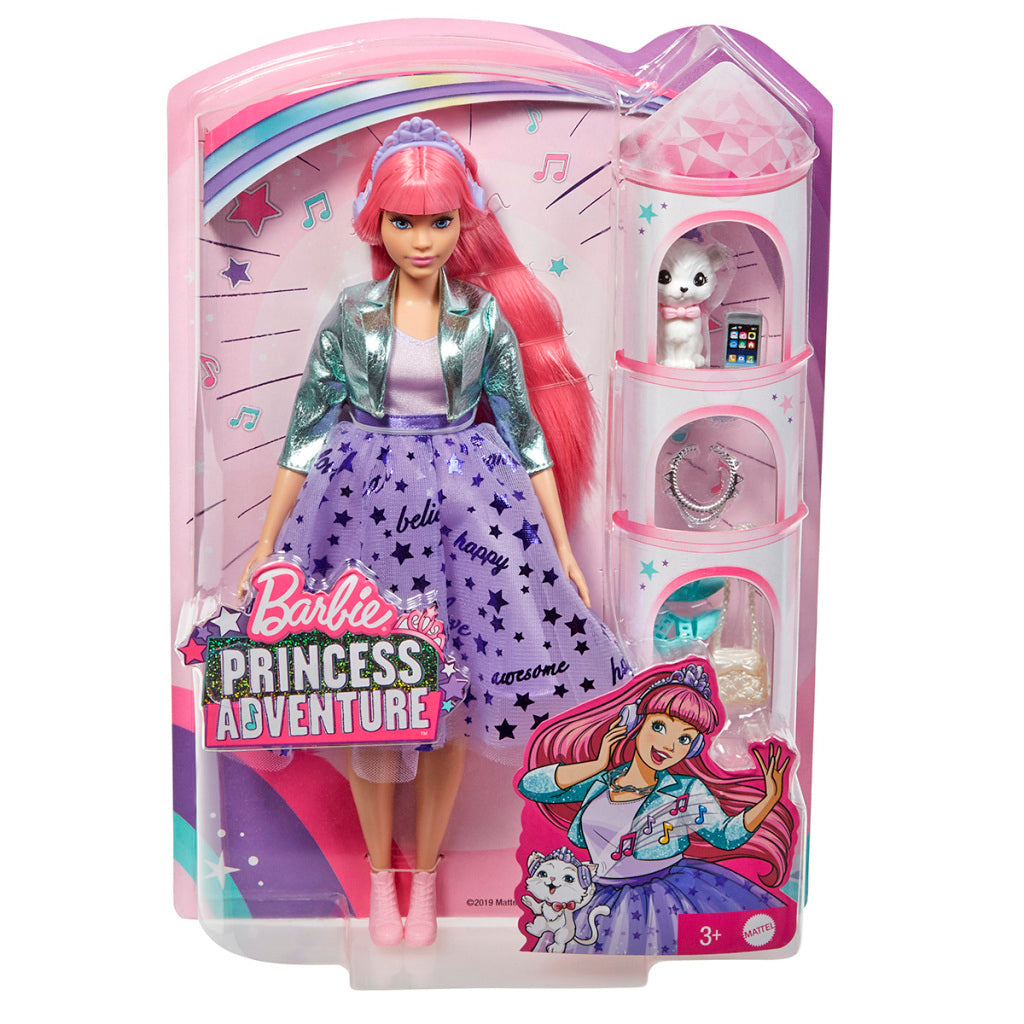 Barbie Princess Adventure Prinses Daisy + Huisdier En Accessoires
