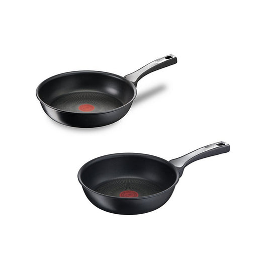 Tefal Kookgerei Tefal E24902 Tefal Unlimited On Koekenpannenset 20+26 Cm Zwart