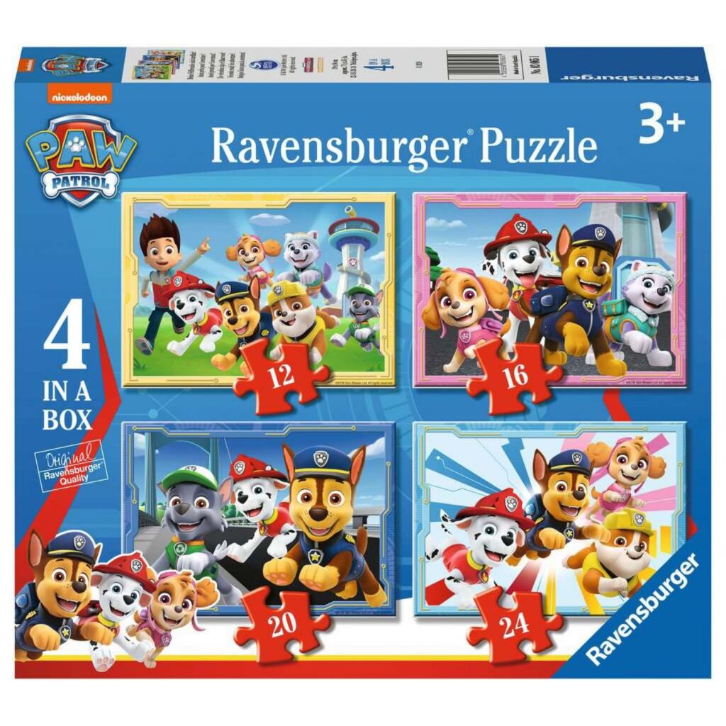 Ravensburger 4In1 Puzzel Paw Patrol 12-24 Stukjes