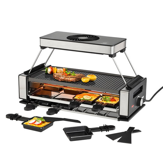 Unold 48785 Raclette Met Afzuigkap Rvs/Zwart