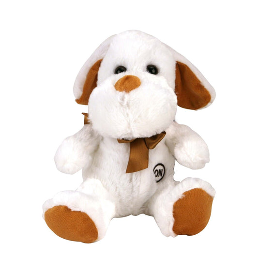 Basic Pluche Knuffelhond Met Led-Licht 30 Cm Bruin/Wit