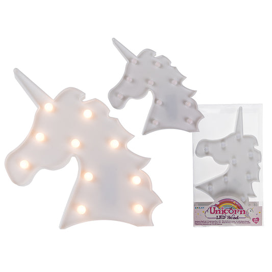 Basic Eenhoornhoofd Met Led-Verlichting Wit