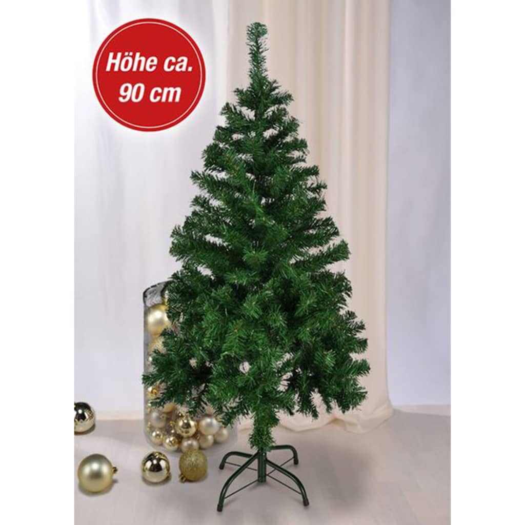 Hi Kerstboom Met Metalen Standaard 90 Cm Groen