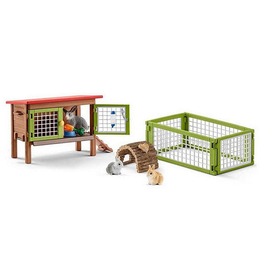 Schleich Konijnenhok Met Konijnen En Accessoires