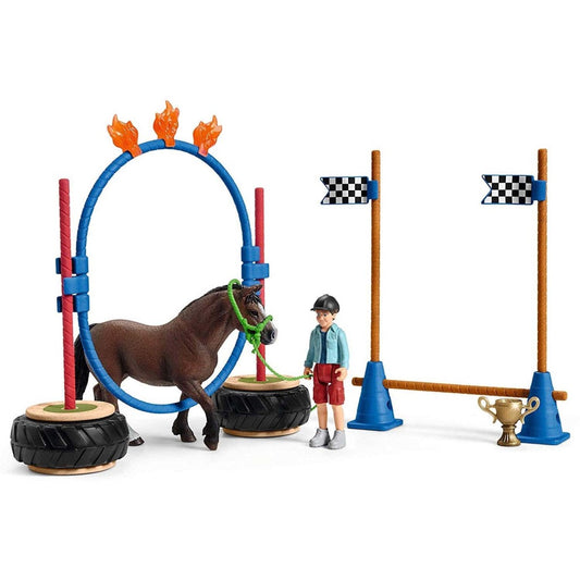 Schleich Pony Agility Wedstrijd Met Pony En Figuur + Accessoires