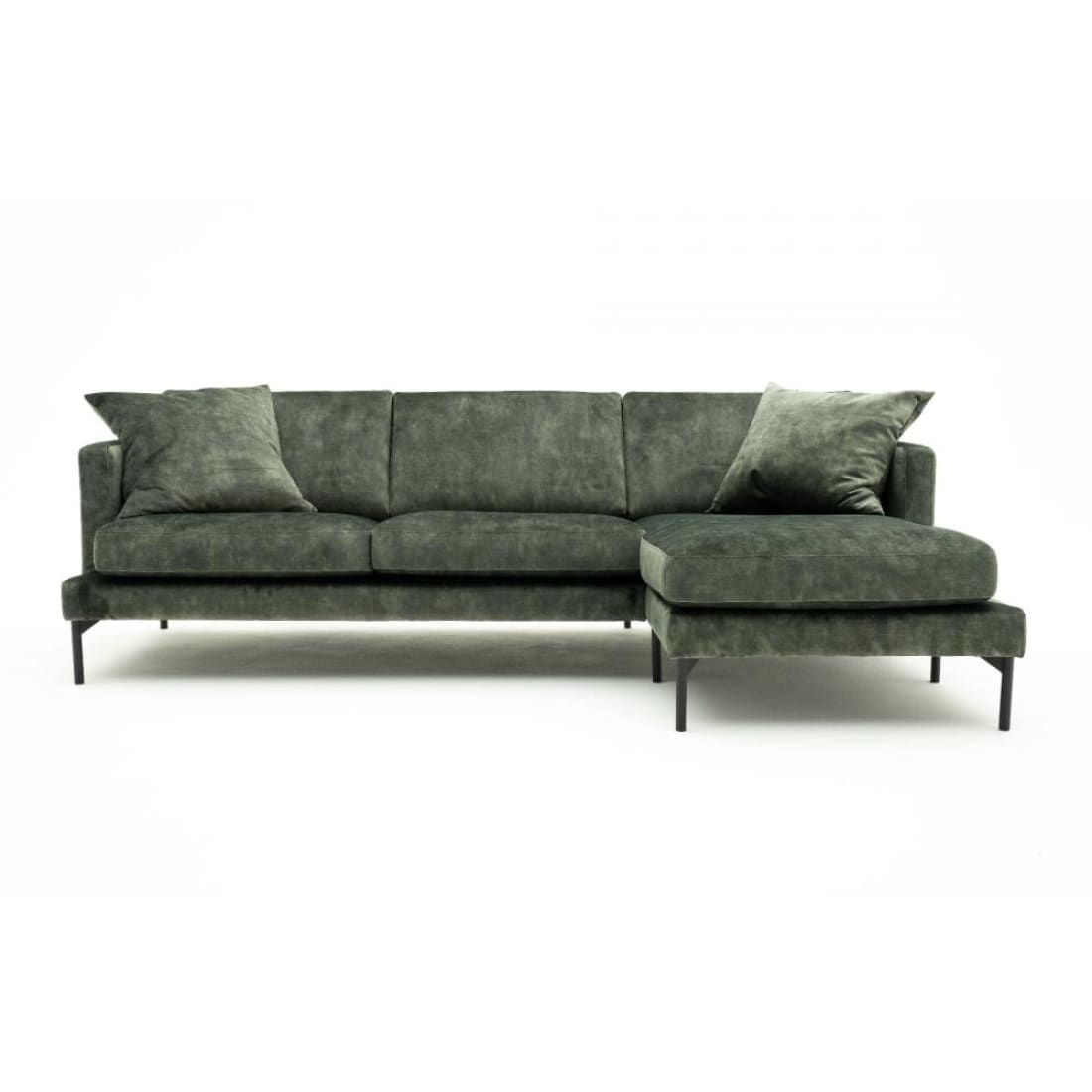 Hoekbank Scandinavisch Groen Velvet (263X92X81 Cm) Marie