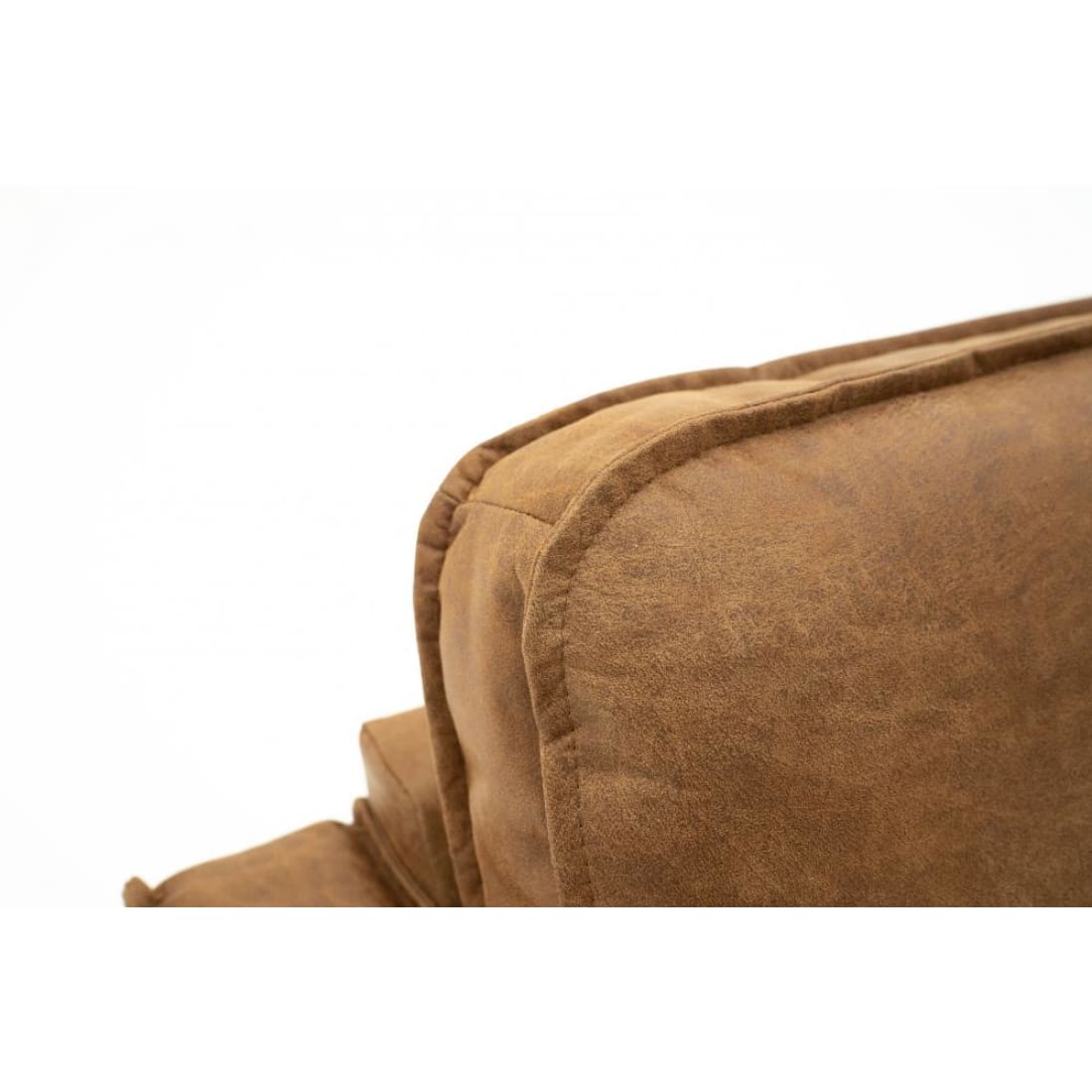 3-Zitsbank Industrieel Cognac Eco-Leder (220X92X86 Cm) Charles