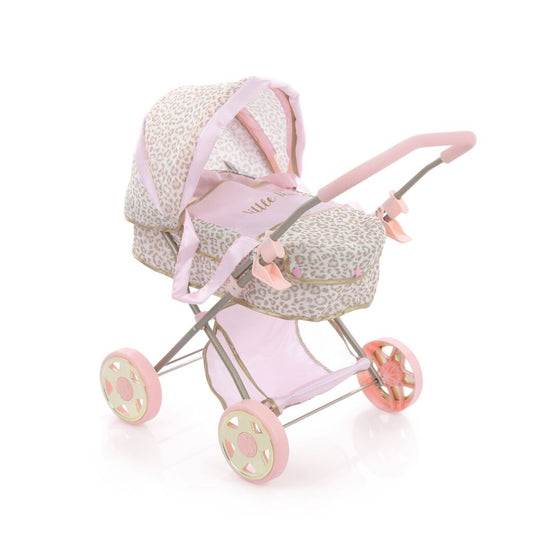 Basic Little Diva Poppenwagen Roze/Goud