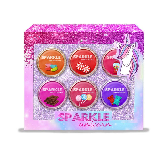 Basic Eenhoorn Glitter Lipbalm In Snoepsmaak 6 Stuks