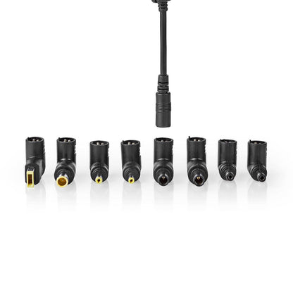 Nedis nbau9001fbk notebook-adapter universeel 8 connectoren 90 w uitgang 15 v - 20 v / 6 a (max.)
