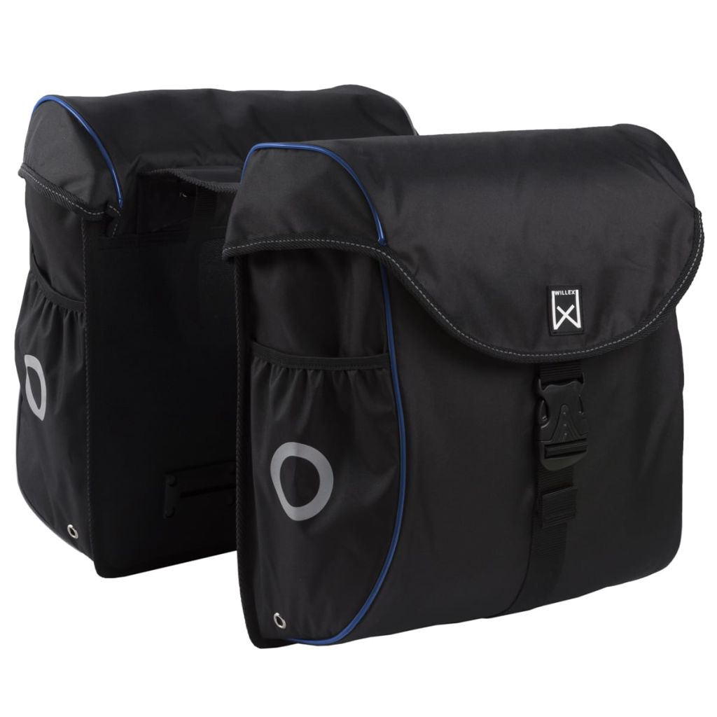 Willex Fietstassen 38 L Zwart En Blauw 16102