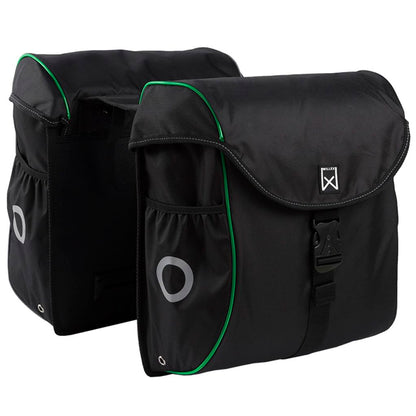 Willex Fietstassen 38 L Zwart En Groen 16104