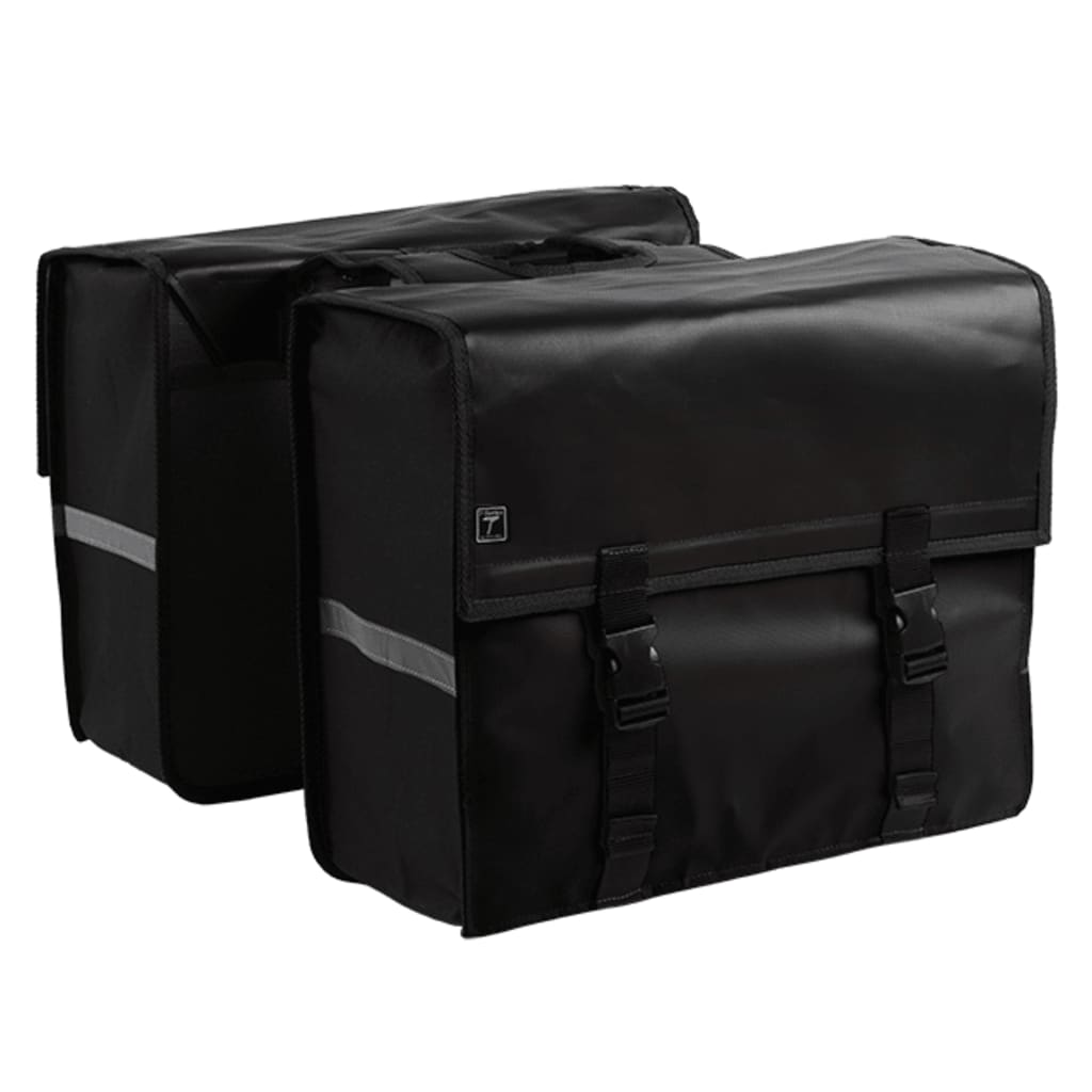7-Series Fietstas Dubbel 34 L Zeildoek Zwart
