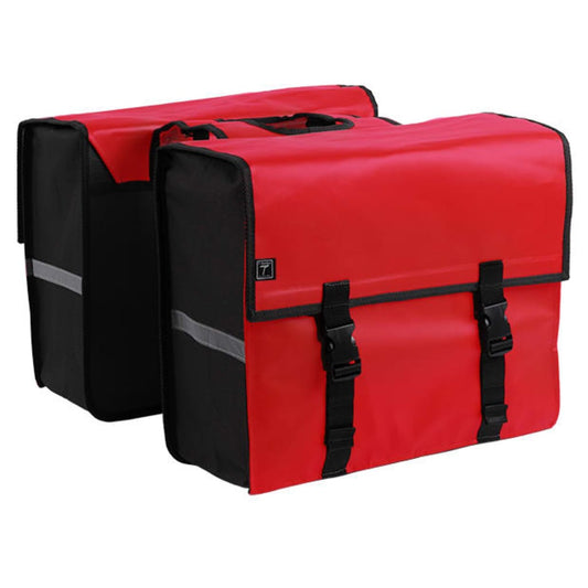 7-Series Fietstas Dubbel 34 L Zeildoek Rood