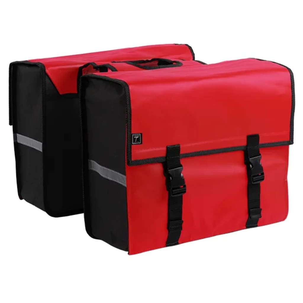 7-Series Fietstas Dubbel 34 L Zeildoek Rood