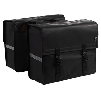 7-Series Fietstas Dubbel 46 L Zeildoek Zwart