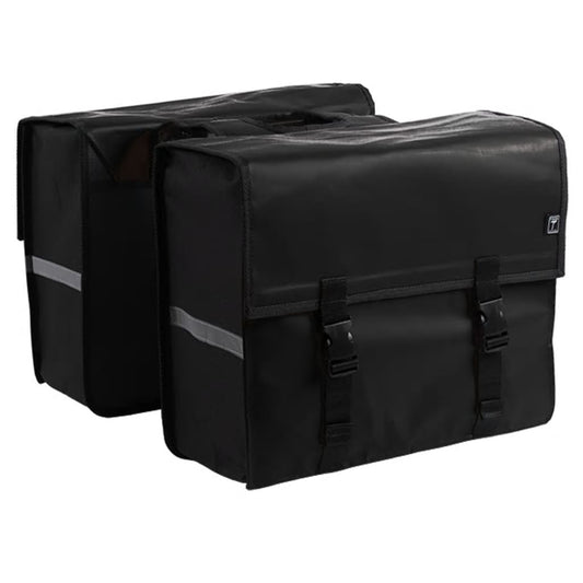 7-Series Fietstas Dubbel 46 L Zeildoek Zwart